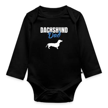 Dachshund - Baby Bio-Langarm-Body - Schwarz - Vorne