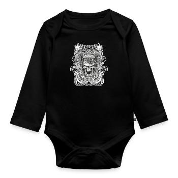 Devourer Skull Skull - Organic Longsleeve Baby Bodysuit - black - Front