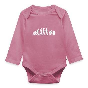 Evolution Computer Technician - Organic Longsleeve Baby Bodysuit - mauve - Front