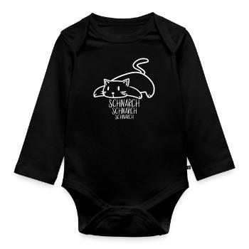 Cadeau drôle de chemise de chats - Body Bébé bio manches longues - noir - Devant