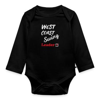 Cadeau d'atelier de suiveur de leader sur la côte ouest - Body Bébé bio manches longues - noir - Devant