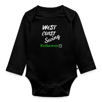 Cadeau d'atelier de suiveur de leader sur la côte ouest - Body Bébé bio manches longues - noir - Devant
