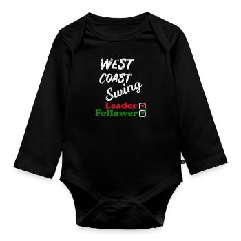 Cadeau d'atelier de suiveur de leader sur la côte ouest - Body Bébé bio manches longues - noir - Devant