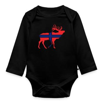 Elk Norway - Organic Longsleeve Baby Bodysuit - black - Front