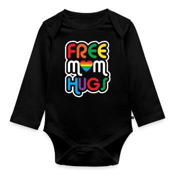 Gay Pride Schwul Lesbisch LGBT LGBTQ Geschenk - Baby Bio-Langarm-Body - Schwarz - Vorne