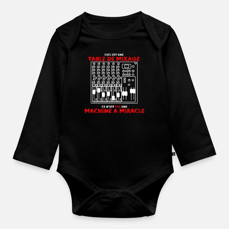 Mixer - Organic Longsleeve Baby Bodysuit - black