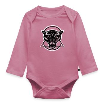 panther - Organic Longsleeve Baby Bodysuit - mauve - Front