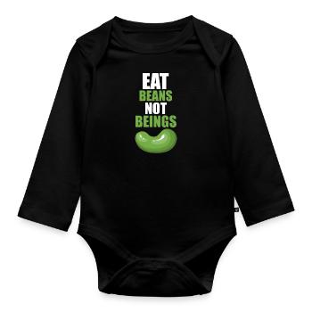 Vegan - Baby Bio-Langarm-Body - Schwarz - Vorne