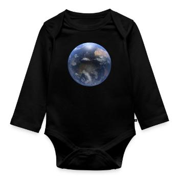 Le monde - Body Bébé bio manches longues - noir - Devant