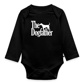 Idée de cadeau Le Parrain Dog Dog Parrain - Body Bébé bio manches longues - noir - Devant