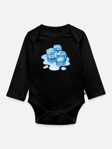 Eiswürfel - Baby Bio-Langarm-Body - Schwarz