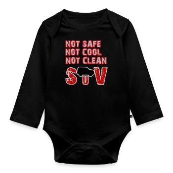 Pas sûr, pas cool, pas propre - SUV - Body Bébé bio manches longues - noir - Devant