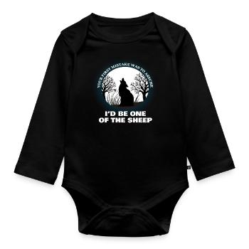 Wolf - Baby Bio-Langarm-Body - Schwarz - Vorne