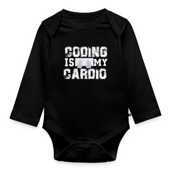programmer - Organic Longsleeve Baby Bodysuit - black - Front