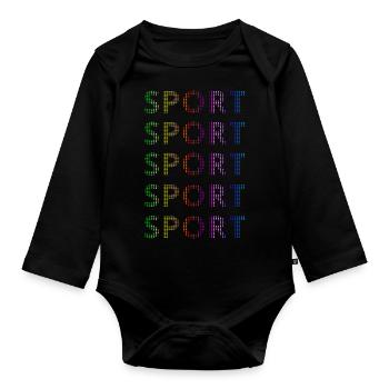 SPORT SPORT SPORT SPORT SPORT - Baby Bio-Langarm-Body - Schwarz - Vorne