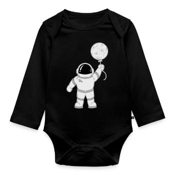 Astronaute astronaute - Body Bébé bio manches longues - noir - Devant