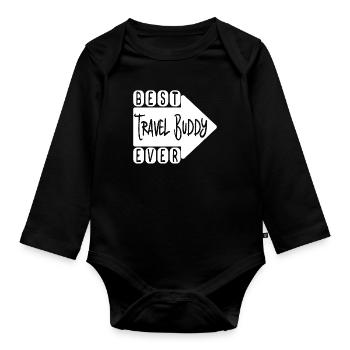 Best Travel Buddies Reisen Freunde Urlaub Geschenk - Baby Bio-Langarm-Body - Schwarz - Vorne