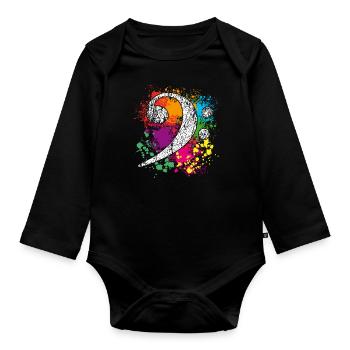 Basse Clef - Basse Clef - Farbkleckse - Body Bébé bio manches longues - noir - Devant