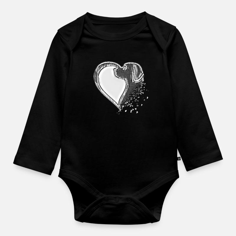 Propriétaire de chien - Body Bébé bio manches longues - noir