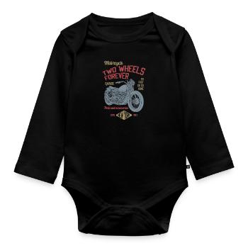 ZWEI RÄDER - Baby Bio-Langarm-Body - Schwarz - Vorne