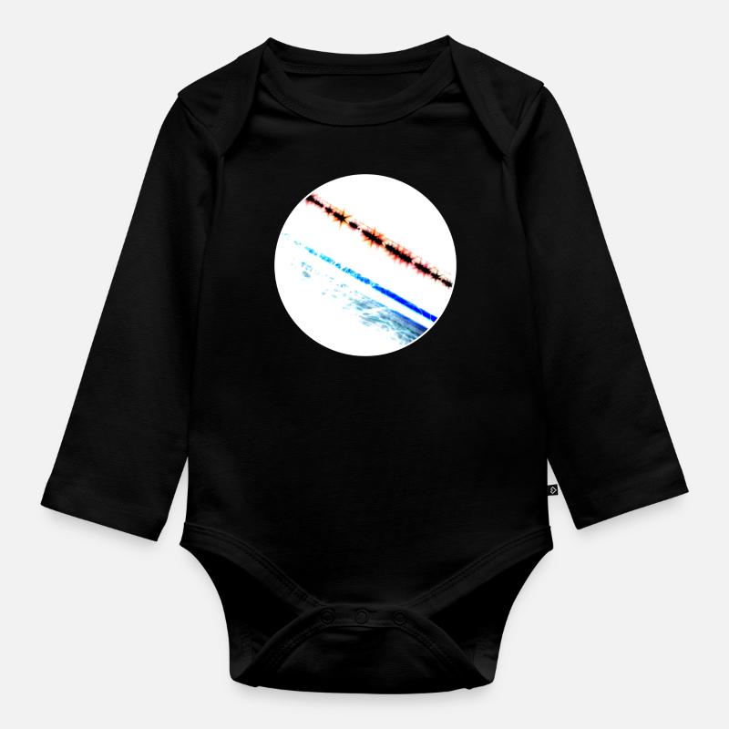 Sonic - Organic Longsleeve Baby Bodysuit - black