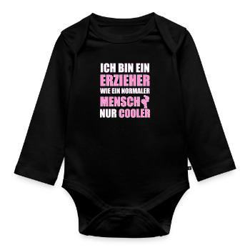 Gifts for Educators Educators T-Shirts - Organic Longsleeve Baby Bodysuit - black - Front