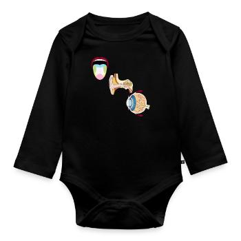 Médecine sensorielle - Body Bébé bio manches longues - noir - Devant