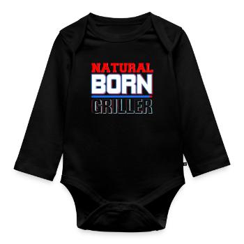 BBQ - Baby Bio-Langarm-Body - Schwarz - Vorne