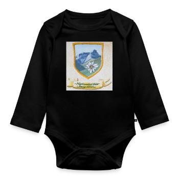 Kleinwalsertaler Bergwelten, le logo officiel - Body Bébé bio manches longues - noir - Devant