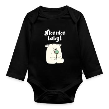 Gentil gentil bébé - Body Bébé bio manches longues - noir - Devant