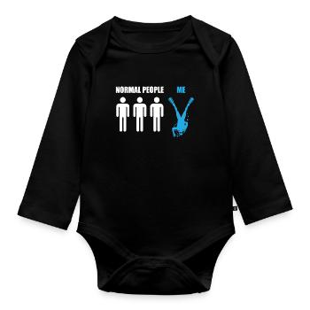 T-shirts de plongée | Plongée Idée cadeau de plongée - Body Bébé bio manches longues - noir - Devant