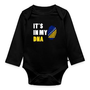 Bosnie-Et-Herzégovine | Bosniaque Cadeaux bosniaques - Body Bébé bio manches longues - noir - Devant