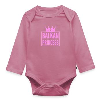 Balkan princesse | Albanie Slovénie Cadeaux - Body Bébé bio manches longues - mauve - Devant