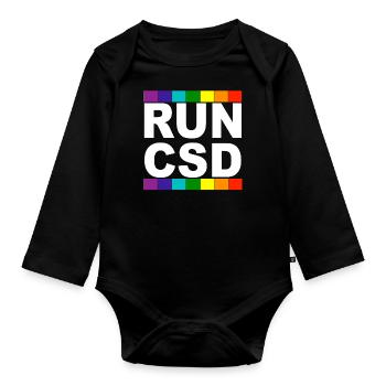 run csd w - Baby Bio-Langarm-Body - Schwarz - Vorne