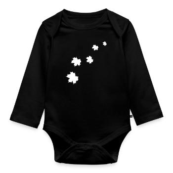 Fall Autumn Herbst Geschenk - Baby Bio-Langarm-Body - Schwarz - Vorne
