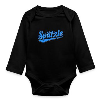 Spätzle | Schwaben Maultaschen Schwäbisch Geschenk - Baby Bio-Langarm-Body - Schwarz - Vorne