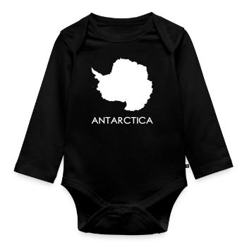 antarctica - Organic Longsleeve Baby Bodysuit - black - Front