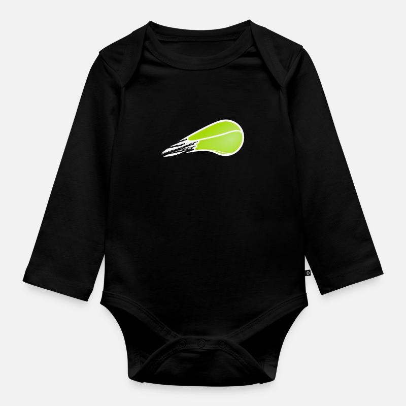 Balle de tennis - Body Bébé bio manches longues - noir