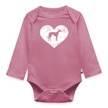 Whippet - Baby Bio-Langarm-Body - Mauve - Vorne