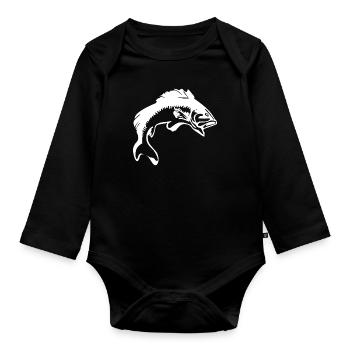 Fisch - Baby Bio-Langarm-Body - Schwarz - Vorne