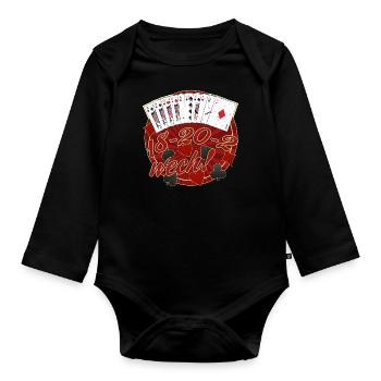 18-20-2 wech Rockabilly Skat - Body Bébé bio manches longues - noir - Devant
