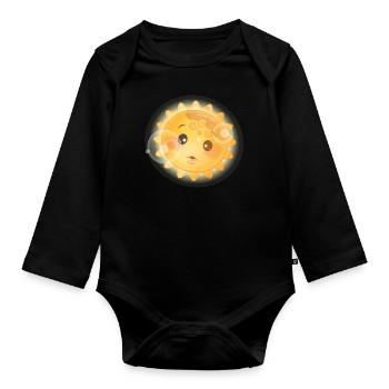 Sonne - Baby Bio-Langarm-Body - Schwarz - Vorne