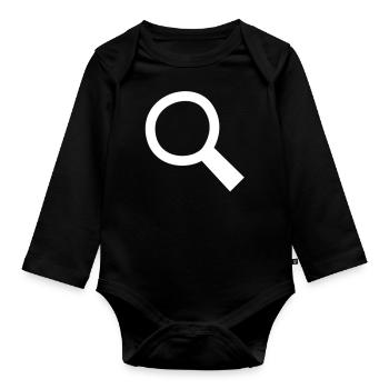 Rechercher - Body Bébé bio manches longues - noir - Devant