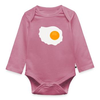 Ei Spiegelei - Baby Bio-Langarm-Body - Mauve - Vorne