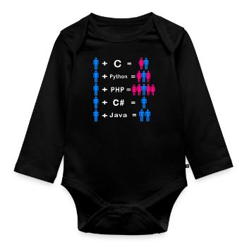 Programmierer - Baby Bio-Langarm-Body - Schwarz - Vorne