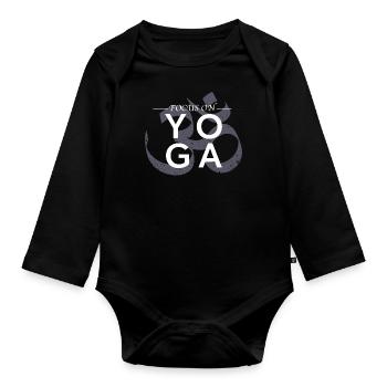 Focus sur le yoga - Body Bébé bio manches longues - noir - Devant