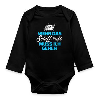 Kreuzfahrt - Baby Bio-Langarm-Body - Schwarz - Vorne