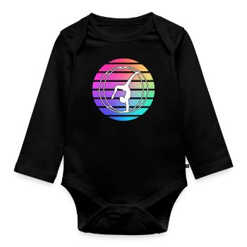 Rhönrad Turnen Rhönradturnen Rhönradturner Sport - Body Bébé bio manches longues - noir - Devant