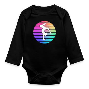Gymnastics gymnastics gymnastics sport saying gymnast - Organic Longsleeve Baby Bodysuit - black - Front