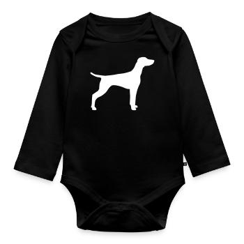 Vizsla - Body Bébé bio manches longues - noir - Devant